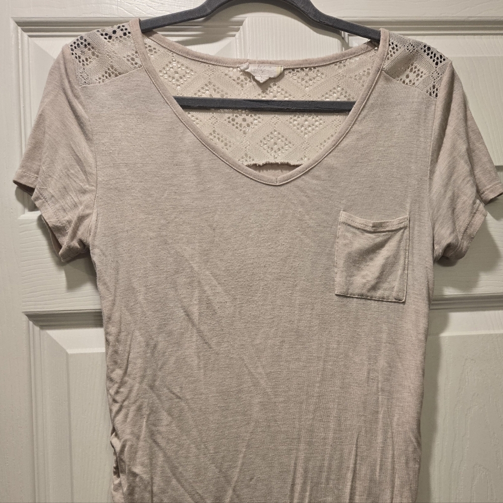 Womens Maternity Short Sleeve, LG